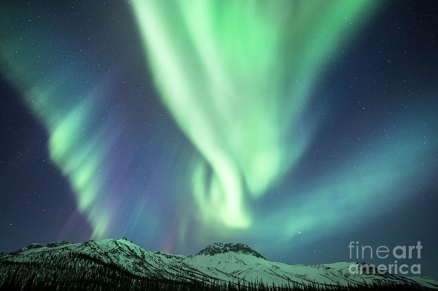 Aurora Over Mountains Photograph by Chris Madeley/science Photo Library