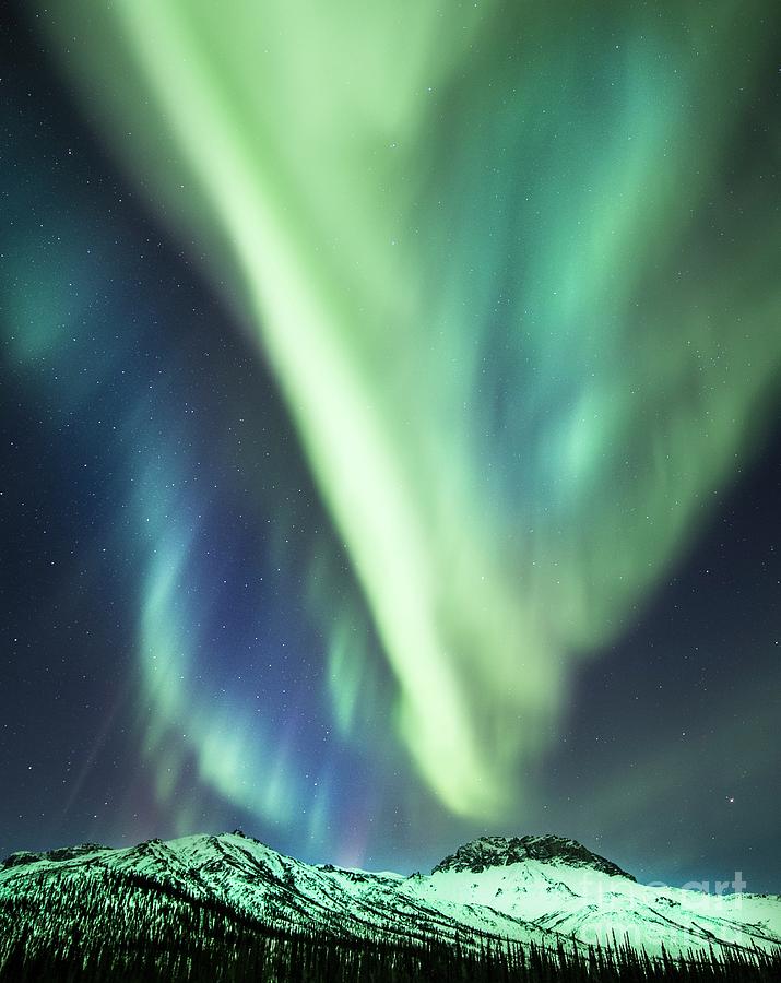Aurora Over Mountains In Alaska Photograph by Chris Madeley/science Photo Library