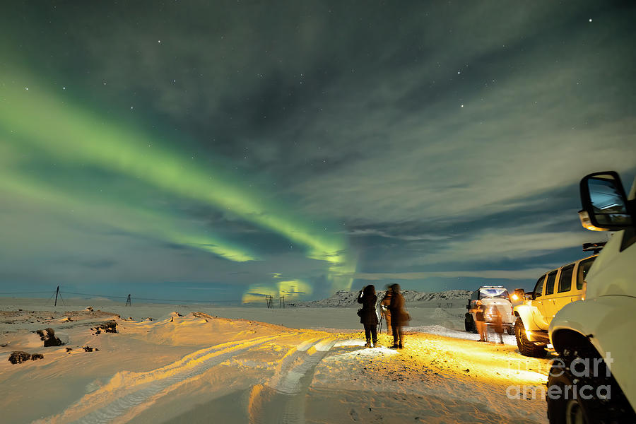 Aurora Watching Near Reykjavik Photograph by Chris Madeley/science Photo Library