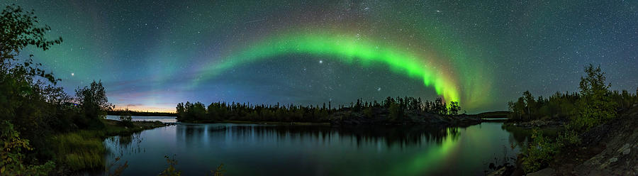 Auroral Arc In Twilight At Tibbitt Lake Photograph by Alan Dyer - Pixels