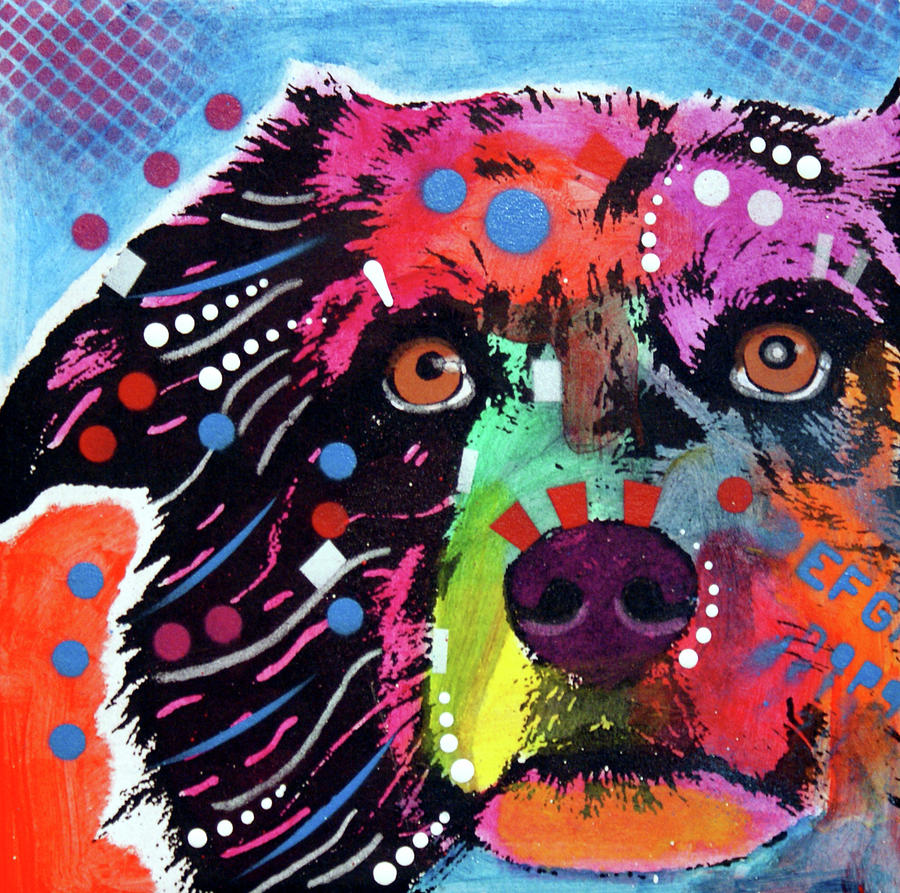 Animal Mixed Media - Aussie Tile-123009 by Dean Russo