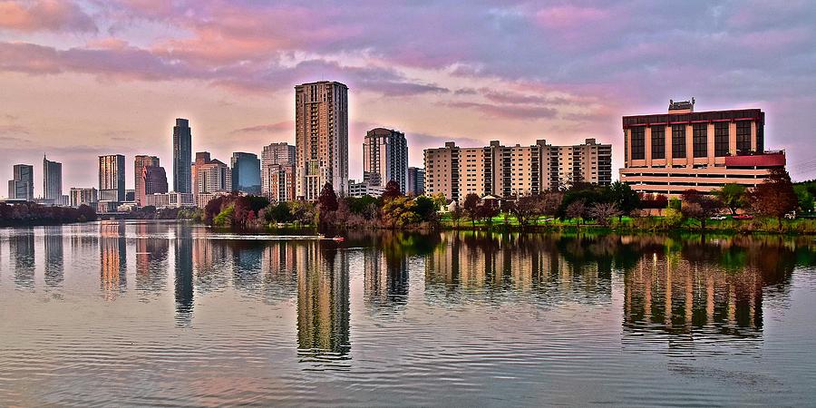Austin River Walk Sunset Photograph by Frozen in Time Fine Art Photography