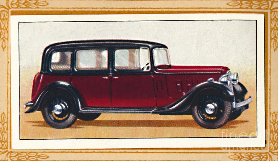 Austin Sixteen York Saloon, C1936 Drawing by Print Collector Austin Sixteen York Saloon, C1936 Drawing by Print Collector