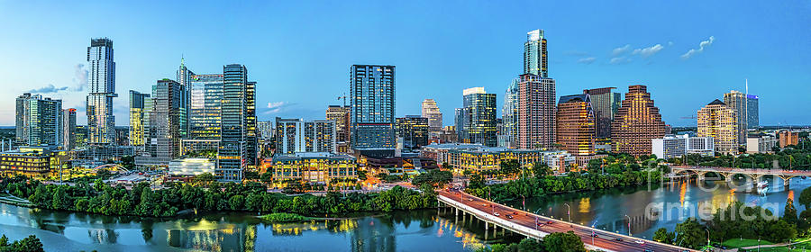 Austin Skyline From Above Pano Photograph by Bee Creek Photography ...