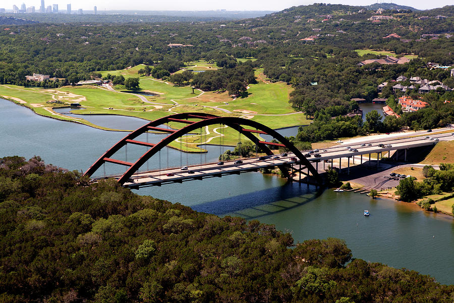 Austin Texas 360 Bridge Aerial Photograph by Jodijacobson