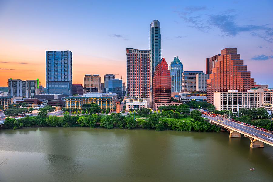 Austin Photograph - Austin, Texas, Usa Downtown City by Sean Pavone
