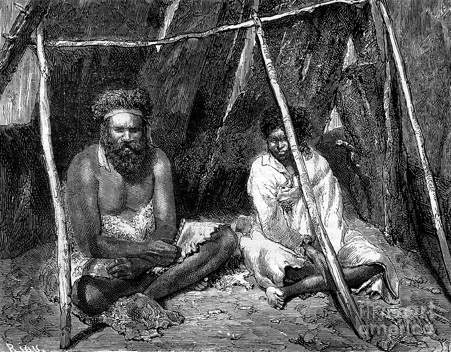 Australian Aborigines, 1886.artist Drawing by Print Collector