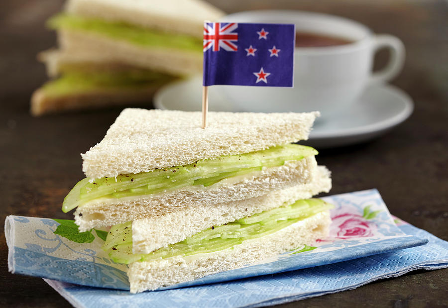Australian Cucumber Sandwiches With Butter And Cucumber Photograph by Teubner Foodfoto
