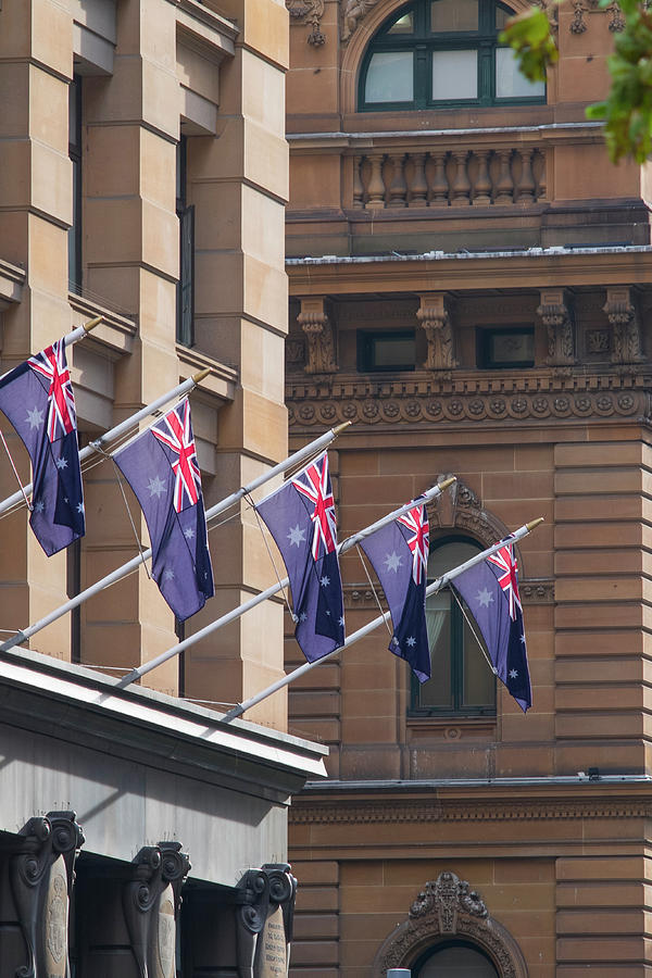 Australian flags Photograph by David L Moore