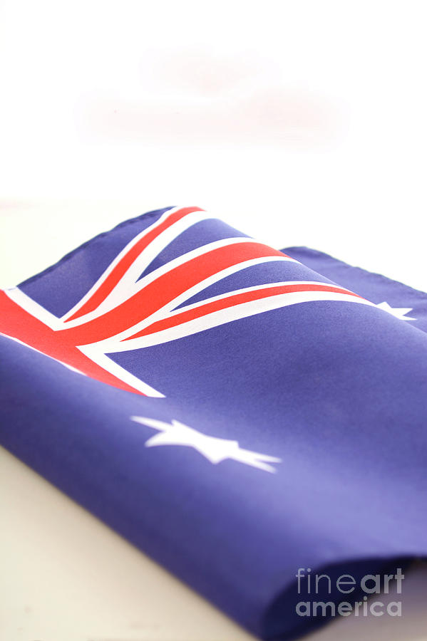 Australian Folded Flag Photograph by Milleflore Images