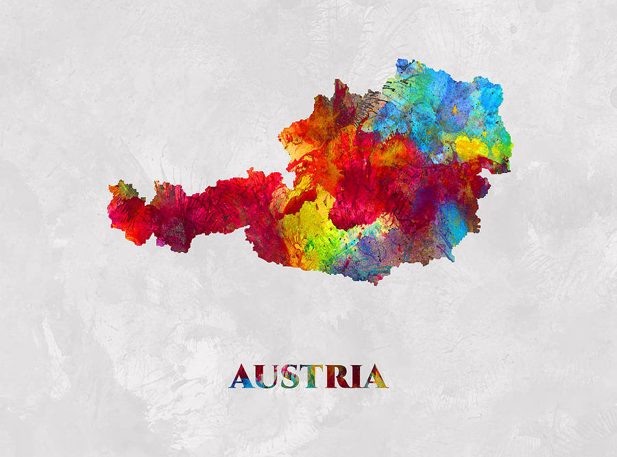 Austria Map Artist Singh Mixed Media By Artguru Official Maps Pixels 9080