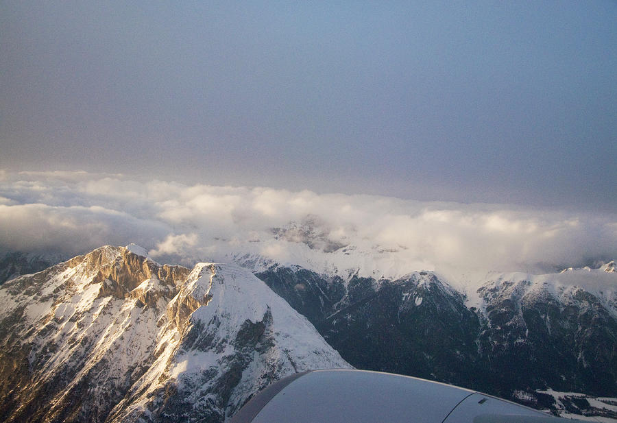 Austrian Alps Viewed From Plane Window Photograph by Susie Adams