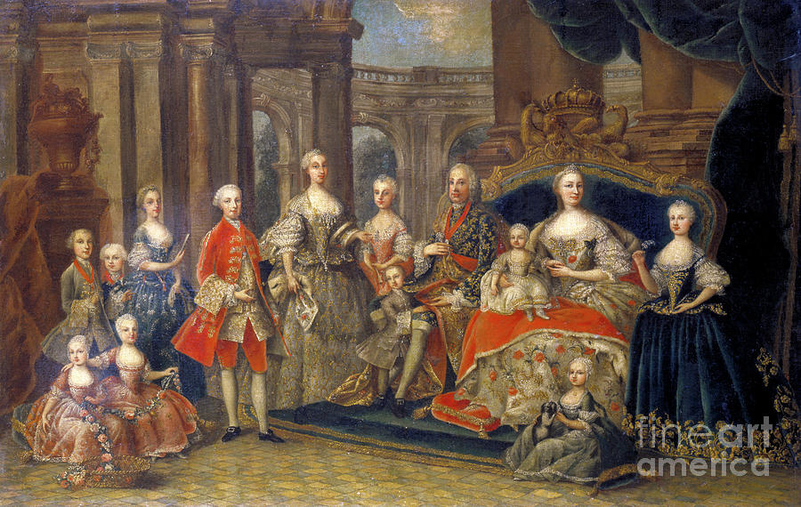 Austrian Imperial Family, C1764. Artist Drawing by Print Collector
