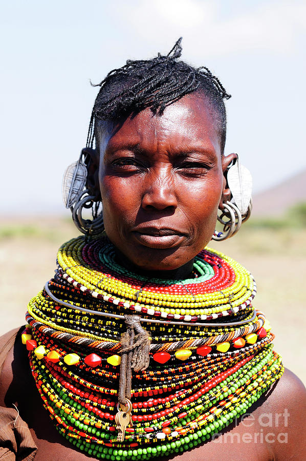 Authentic Turcana Woman With Colorful Photograph by Rollingearth