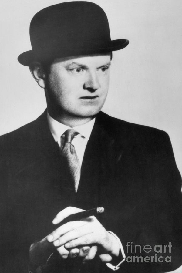 Author Evelyn Waugh Posing With Cigar Photograph by Bettmann