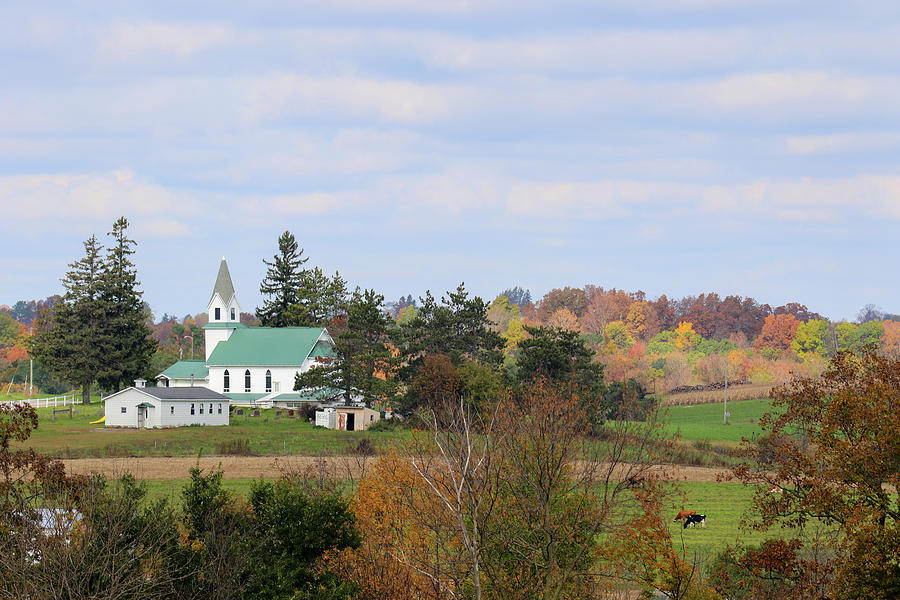 Autmn Church View Photograph by Brook Burling