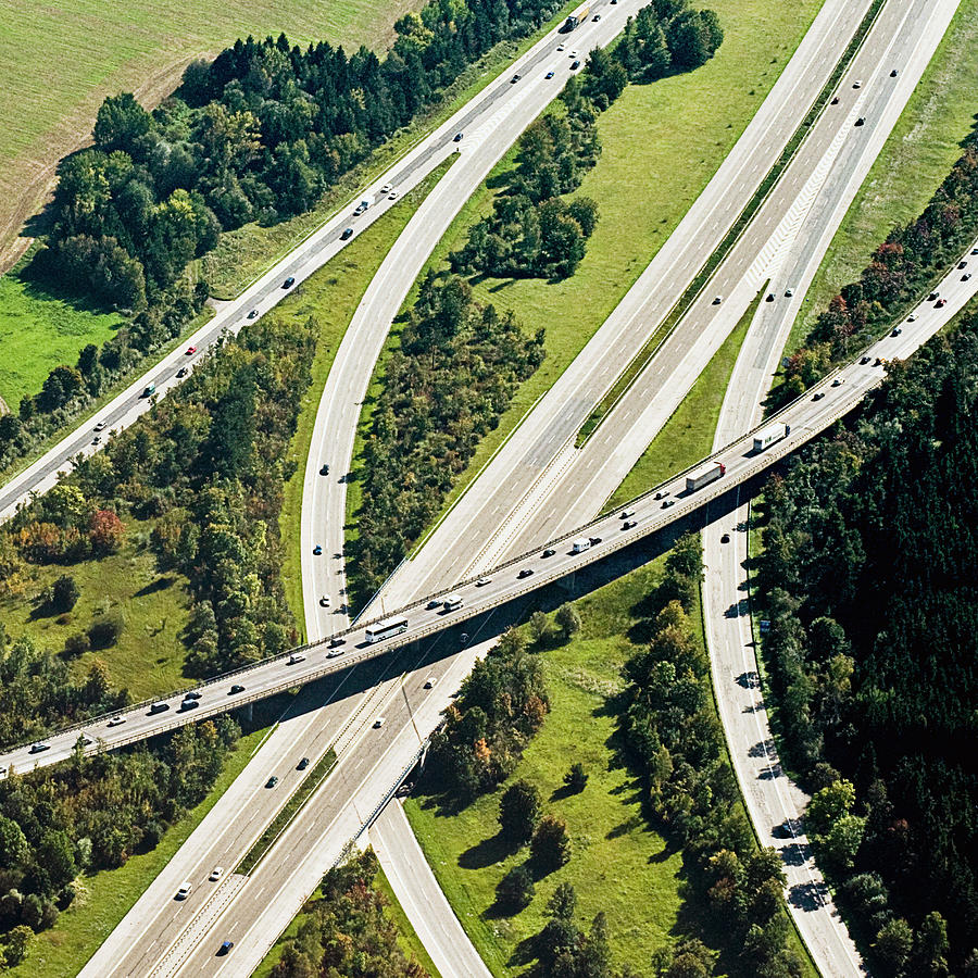 Autobahnkreuz Photograph by Daniel Reiter