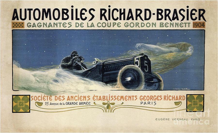 Automobiles Richard-brasies, 1904 Drawing by Heritage Images