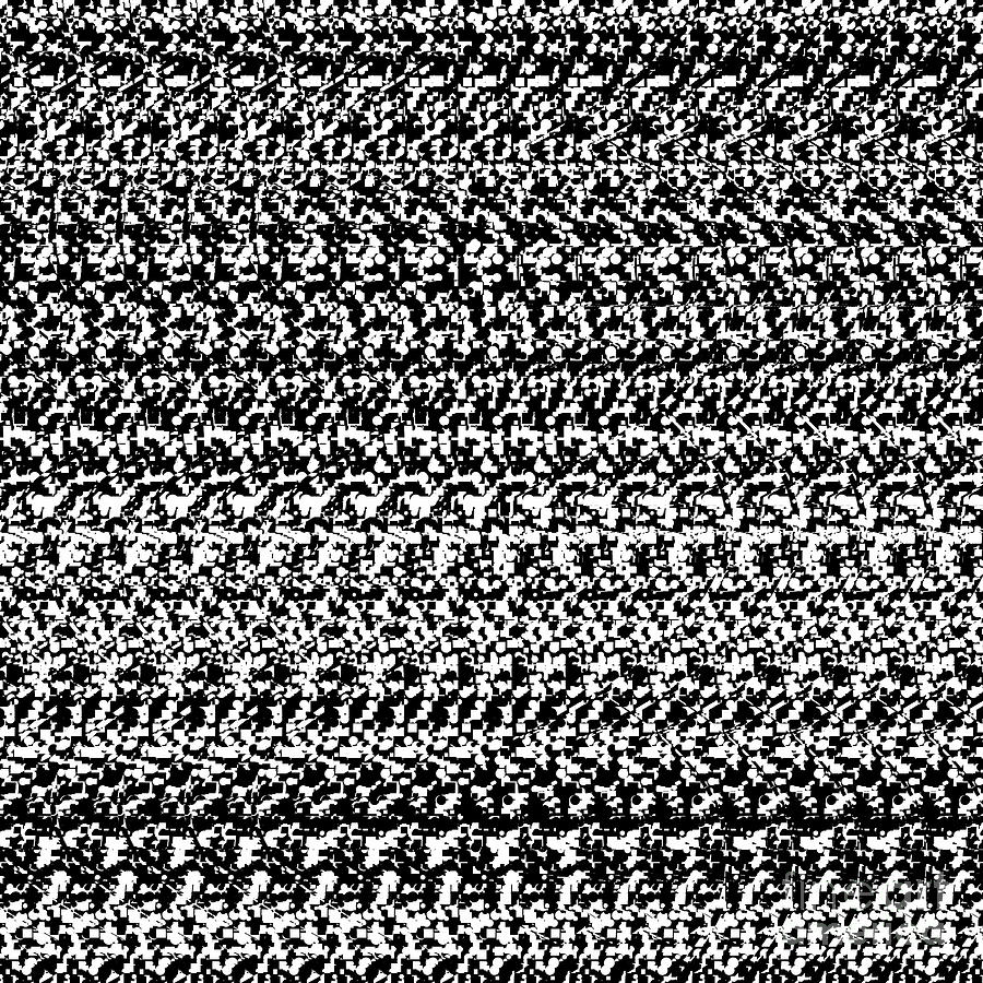 Autostereogram DNA BW Digital Art by Russell Kightley