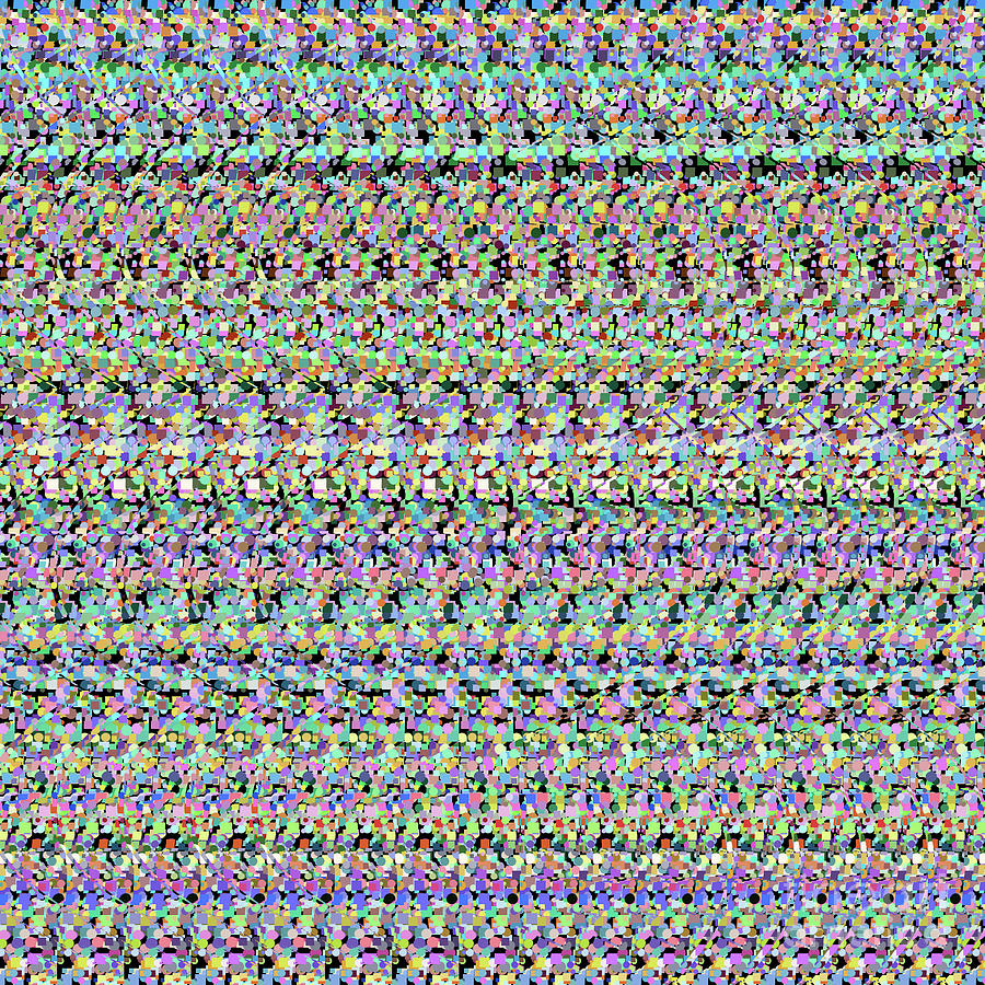 Autostereogram DNA Random 2 Digital Art by Russell Kightley