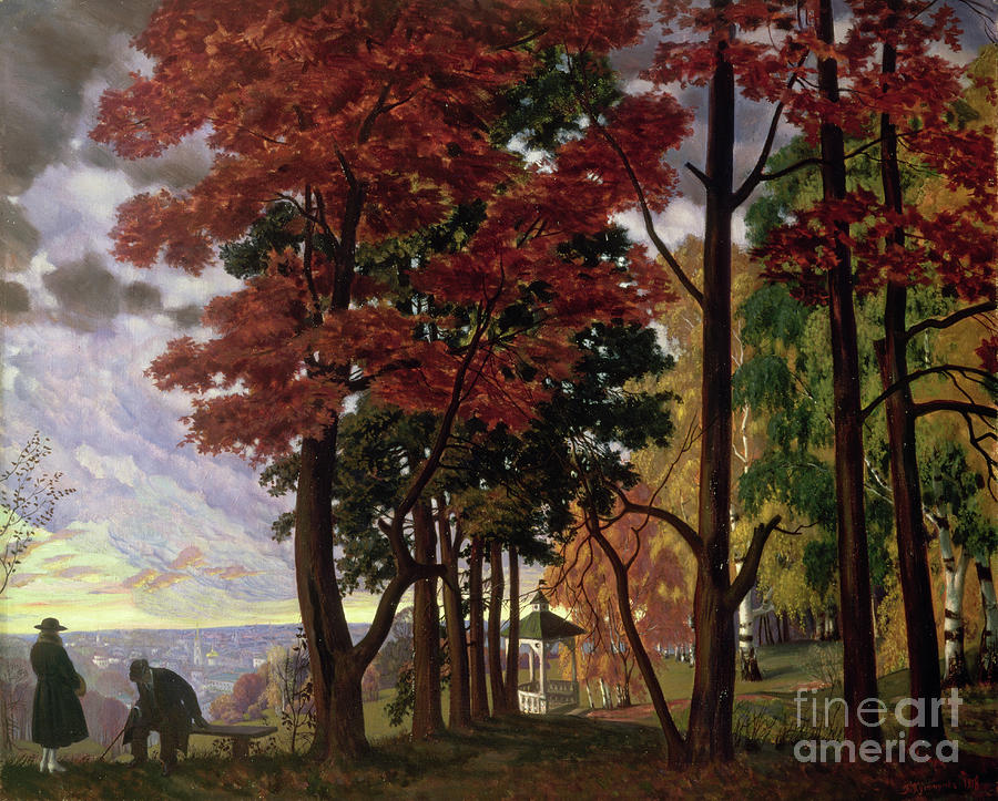 Autumn, 1918 Painting by Boris Kustodiev