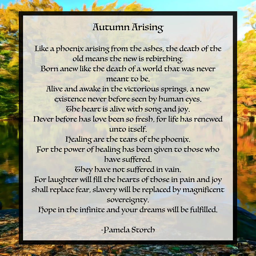 Fall Digital Art - Autumn Arising Writers Edition by Pamela Storch