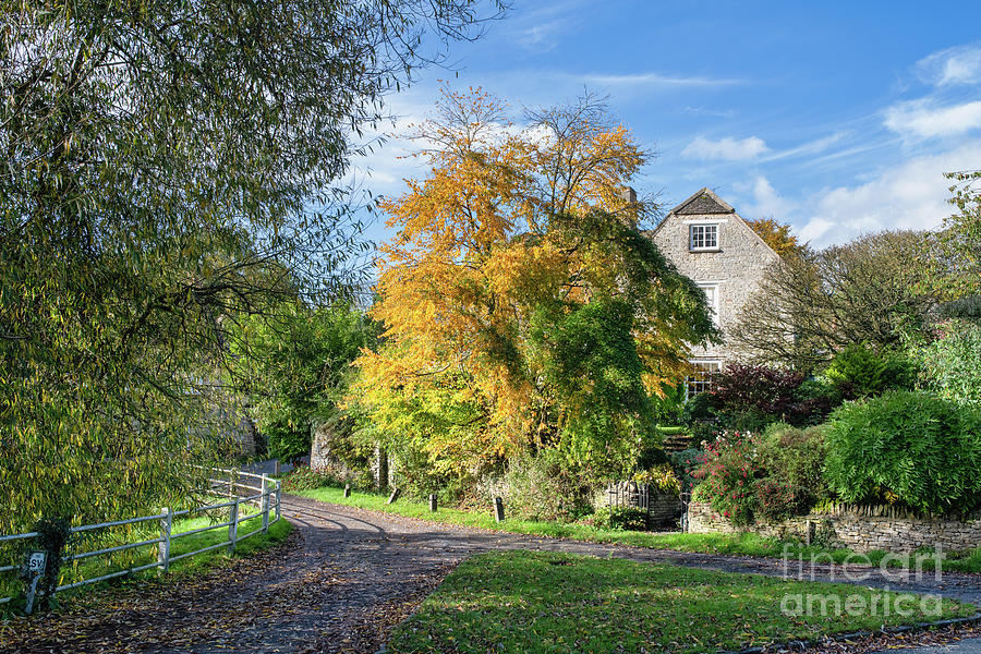 Fall Photograph - Autumn Arriving in the English Village of Wootton by Tim Gainey