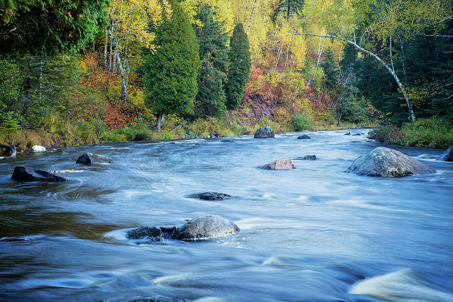 Fall Photograph - Autumn at Baptism River by Joe Miller