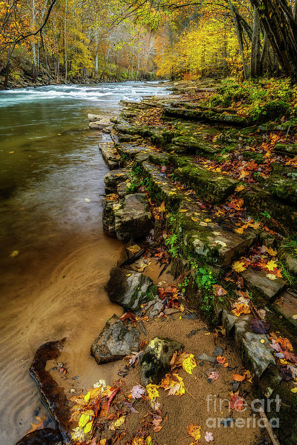 Autumn at Cherry Falls Elk River Photograph by Thomas R Fletcher