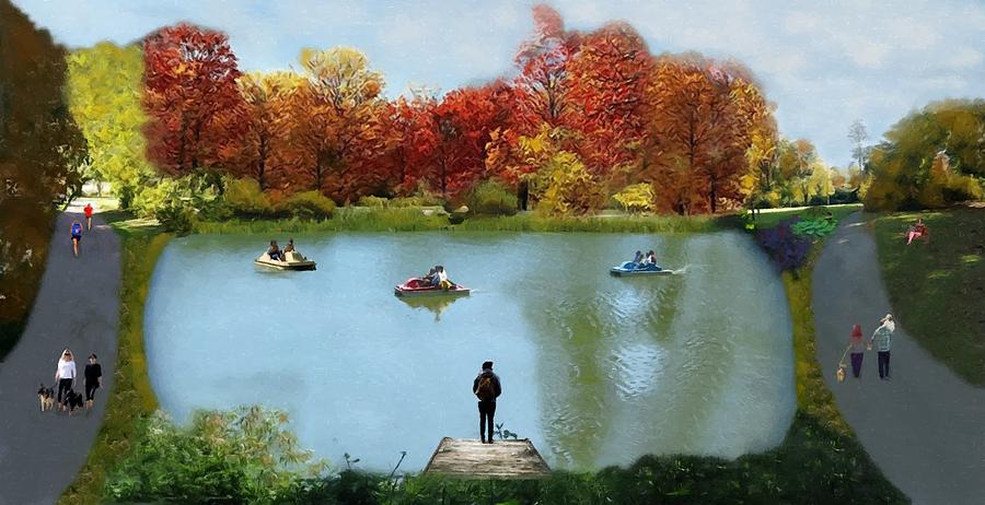 Autumn At Country Park Painted Photograph by Sandi OReilly