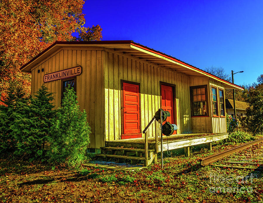 Autumn at Franklinville Train Station Photograph by Nick Zelinsky Jr