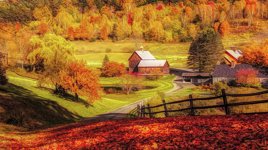 Autumn at Sleepy Hollow Pomfret Photograph by Jeff Folger