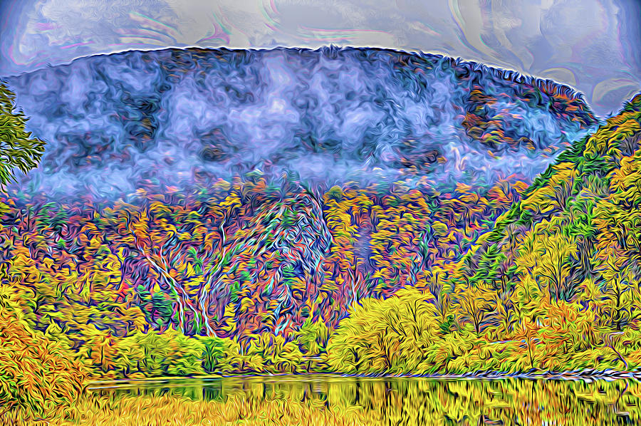 Autumn at the Delaware Water Gap III Photograph by Alan Goldberg