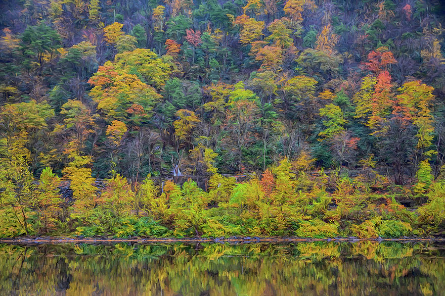 Autumn at the Water Gap Photograph by Alan Goldberg