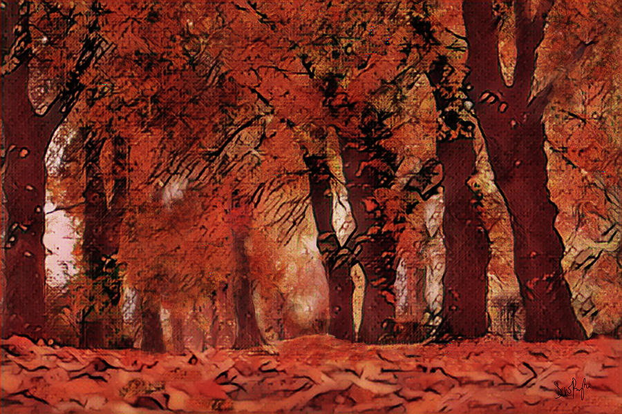Autumn Avenue by Digital Painting Autumn Avenue by Digital Painting