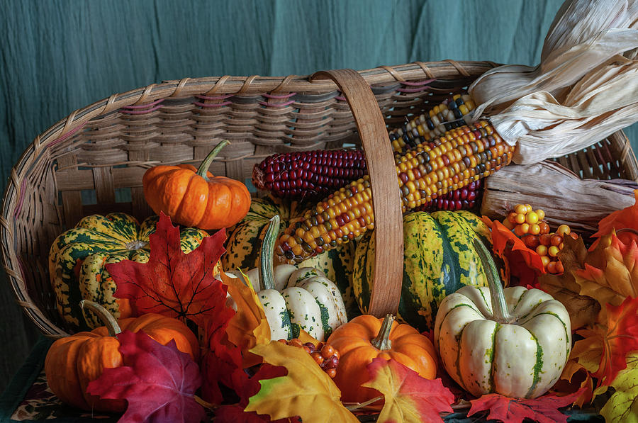 Autumn Basket Photograph by Ron Dubreuil