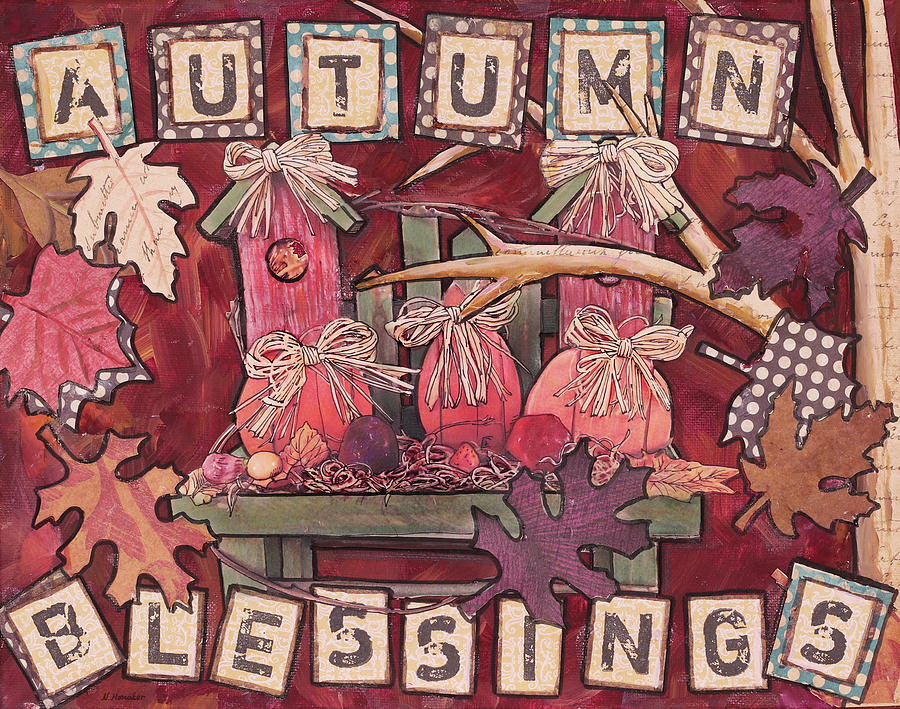 Holiday Mixed Media - Autumn Blessings by Let Your Art Soar