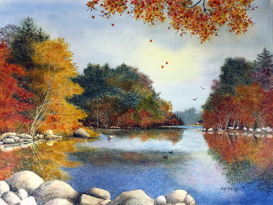 Autumn Bliss Painting by Lizbeth McGee