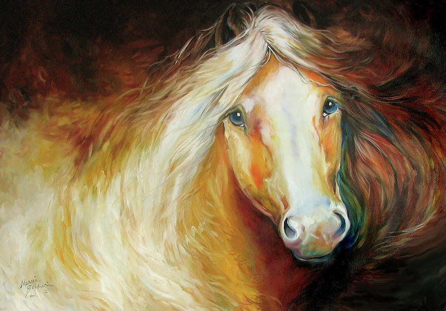 Impressionism Painting - Autumn Breeze Equine by Marcia Baldwin