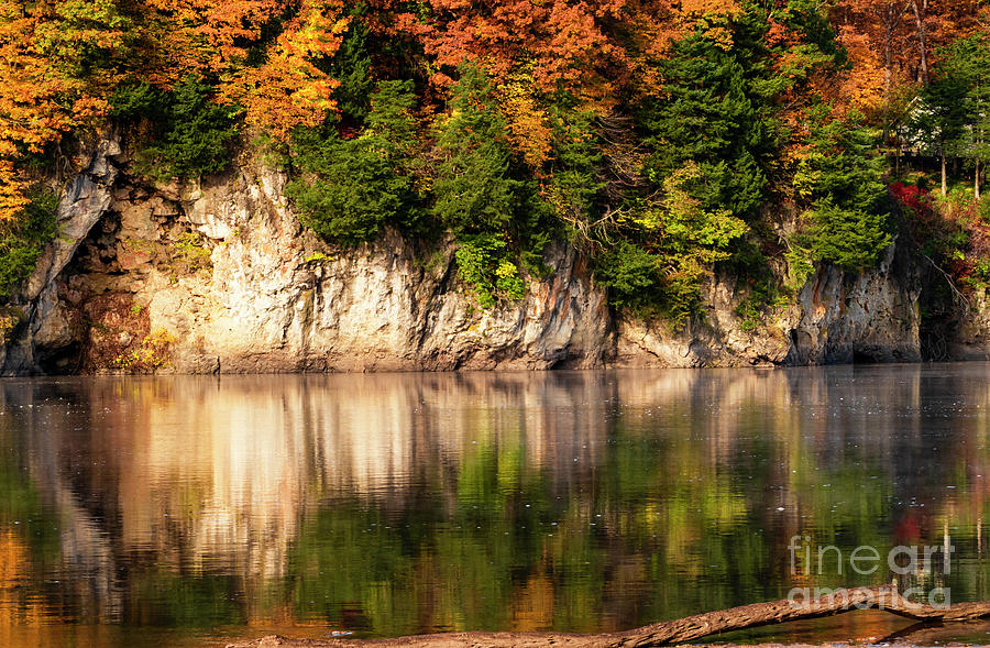 Autumn Cliff Reflections  Photograph by Sandra Js