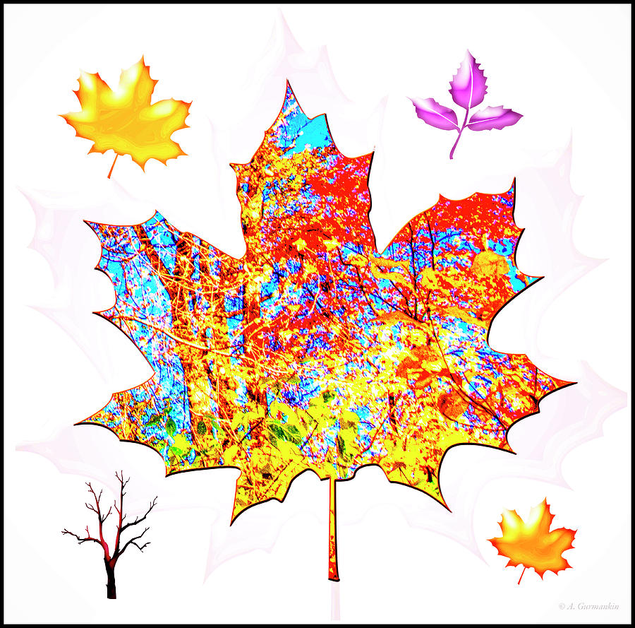 Autumn Collage, Digital Art Photograph by A Macarthur Gurmankin
