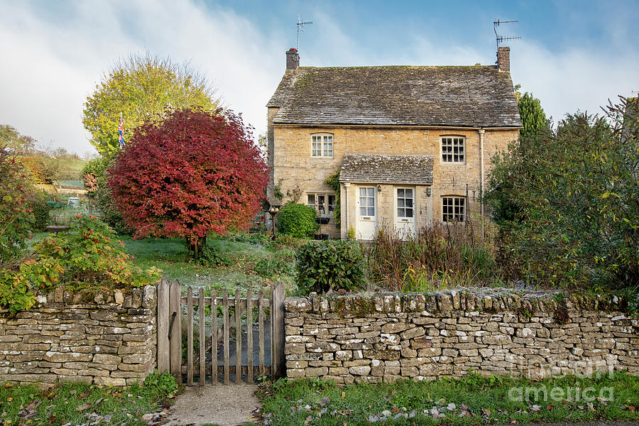 Autumn Cottages in Upper Slaughter Photograph by Tim Gainey