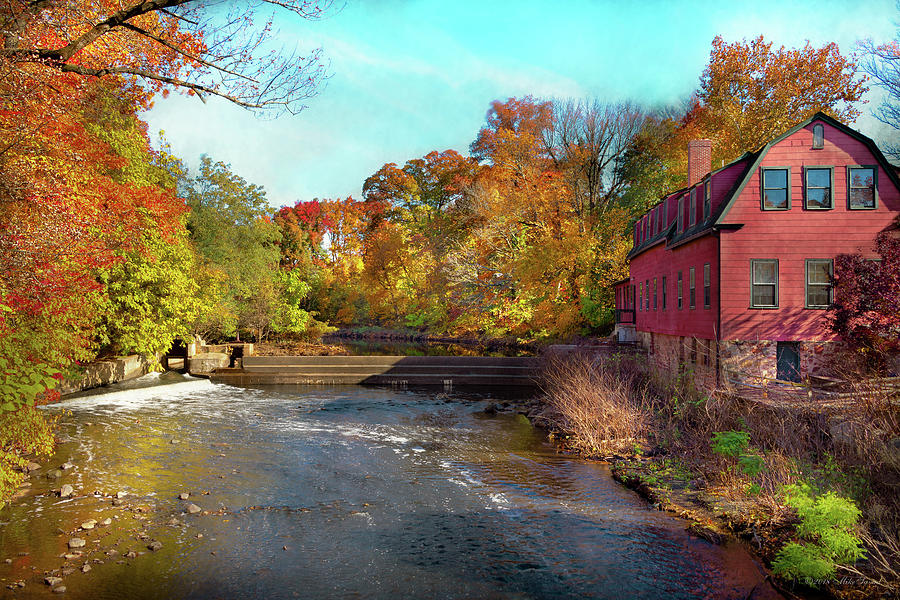 Fall Photograph - Autumn - Cranford, NJ - Droeschers Mill by Mike Savad