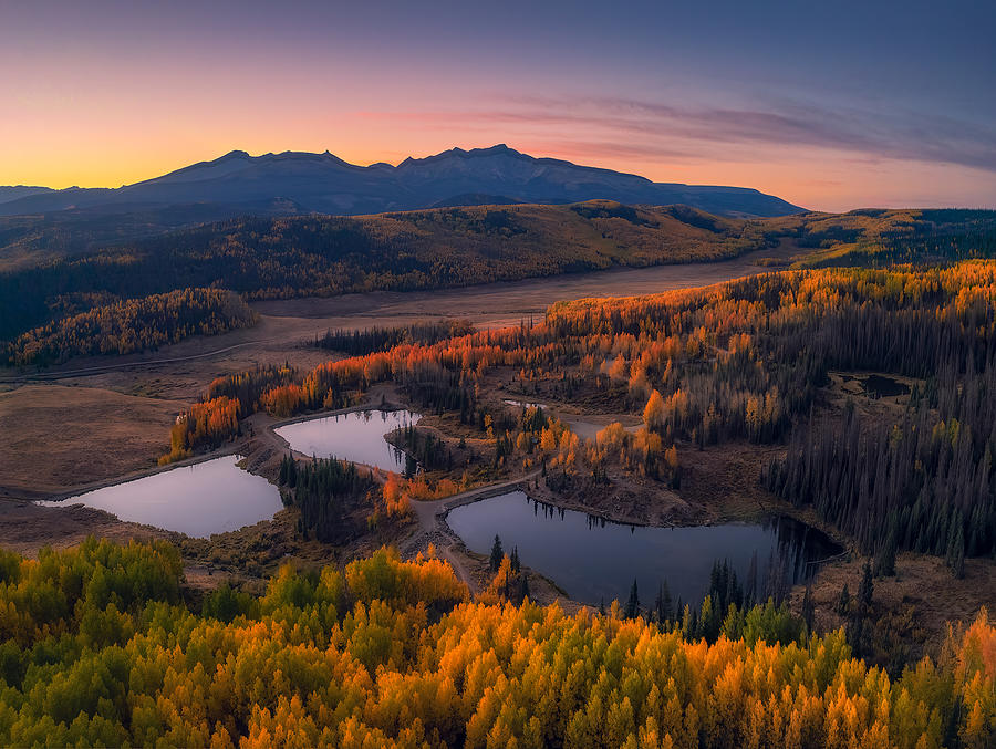 Autumn Dawn In Colorado Photograph by Mei Xu