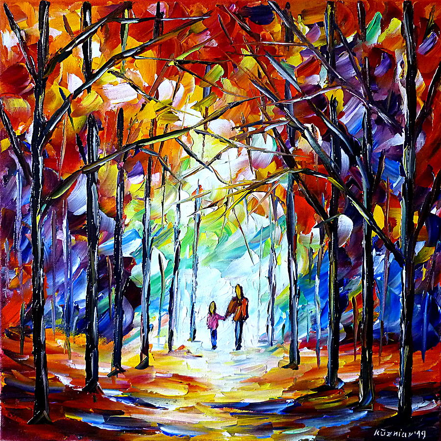 Autumn Delight Painting by Mirek Kuzniar