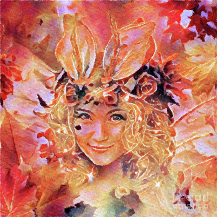 Fairy Painting - Autumn Faerie by Putterhug Studio