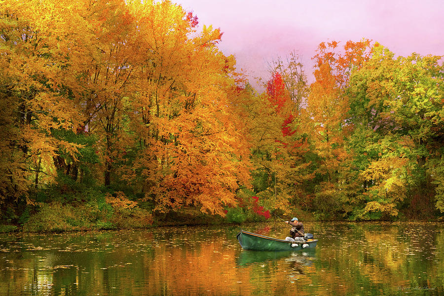 Autumn - Fishing - Simply paradise Photograph by Mike Savad