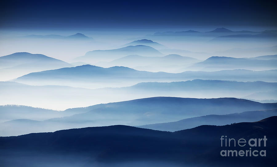 Sunshine Photograph - Autumn Foggy Landscape In Parang by Mikadun Sunshine Photograph - Autumn Foggy Landscape In Parang by Mikadun