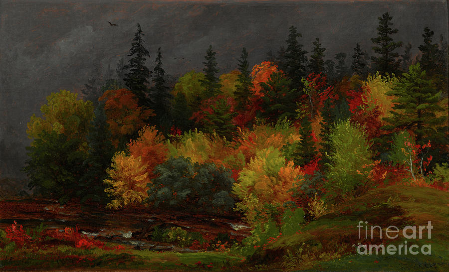 Autumn Foliage By Jasper Francis Cropsey Painting by Jasper Francis Cropsey