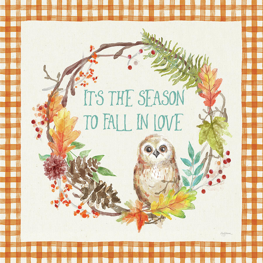 Animals Painting - Autumn Friends V Pattern Vd by Mary Urban Animals Painting - Autumn Friends V Pattern Vd by Mary Urban